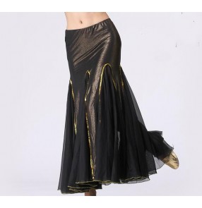 Black red yellow blue competition performance women's female big skirted belly dance skirts outfits dresses